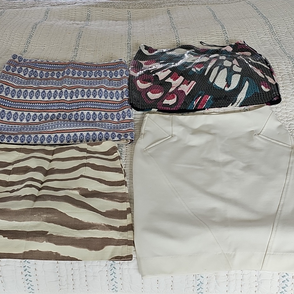 J Crew. Adrianna Vittadini, Express. Skirts 4 different  skirts size 4 and 8.
